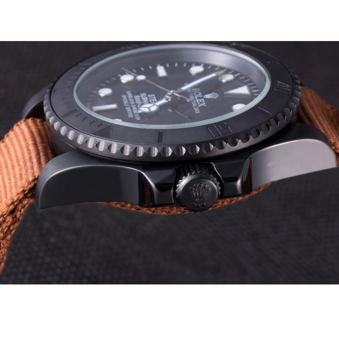 Rolex aaa copy rl426 Brown Fabric MK 621388 STEALTH Rolex IV Submariner Band 0710